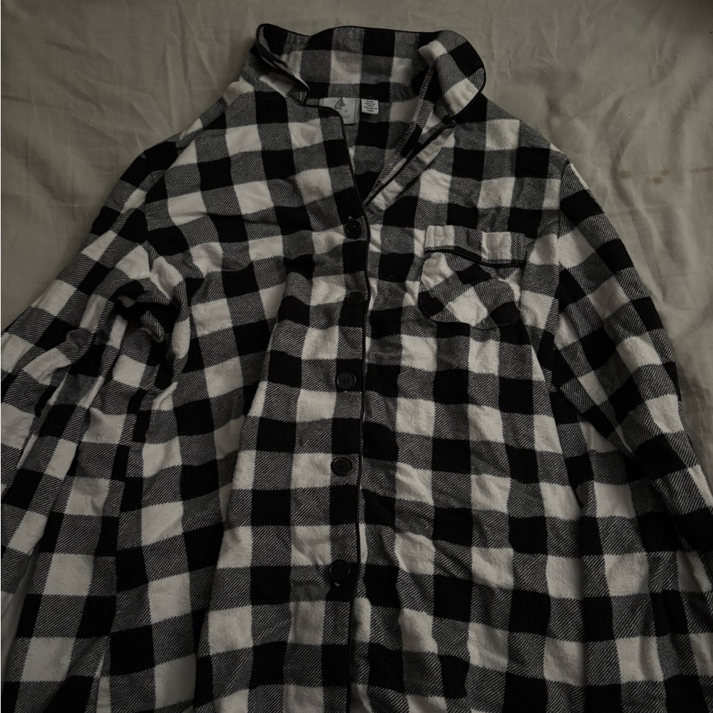 Black and White Checkered Pajama Set